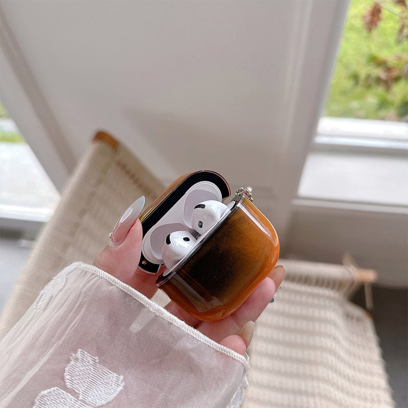 🌟✨ Leuchtende AirPod-Hülle in Treibsand-Optik für AirPods 1/2/3/4/Pro 2 – Stoßdämpfend und schützend