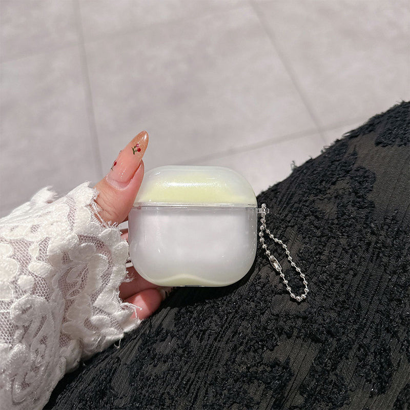 🌟✨ Leuchtende AirPod-Hülle in Treibsand-Optik für AirPods 1/2/3/4/Pro 2 – Stoßdämpfend und schützend