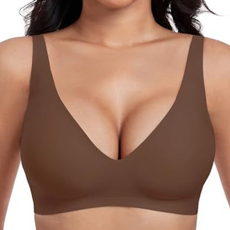 ⏳ 50% Rabatt + 🎁 2+1 GRATIS!! 💥 Nahtloser Push-up-BH mit tiefem V-Ausschnitt und ohne Bügel