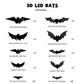 🔥🎁 2+1 GRATIS!!🥳 💞 50K+ VERKAUFT! ⚡🦇Gruselige 3D-Fledermaus LED-Wandleuchte, Halloween-Dekor für Innen und Außen👻