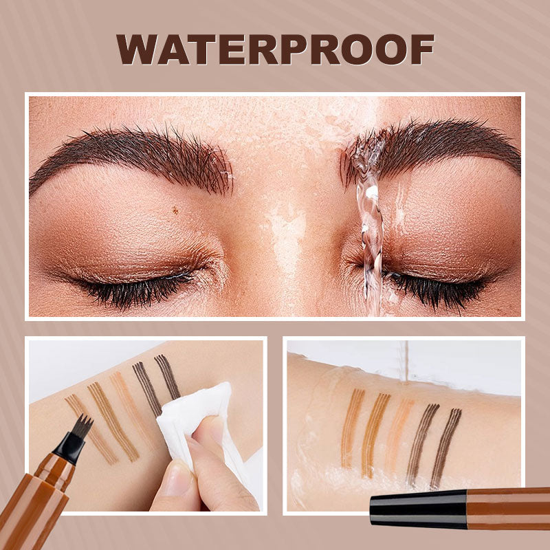 📢📢 1 KAUFEN, 1 GRATIS 🎁🔥4-Endiger natürlicher Augenbrauenstift - Wasserfest & langanhaltend | Schaffen Sie schnell ein elegantes Augenbrauen-Make-up🎀