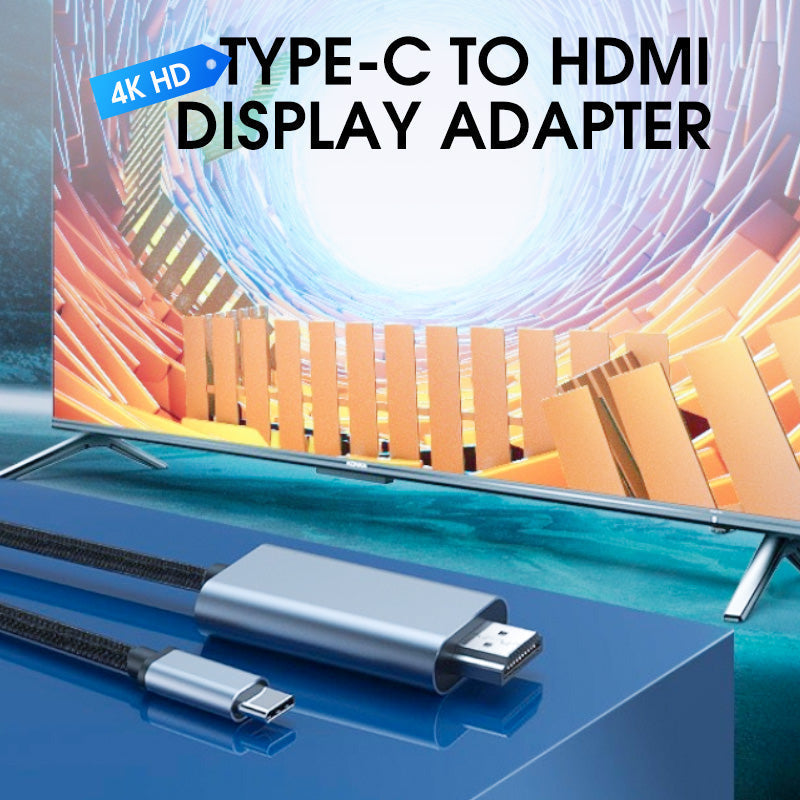 📢📢50 % Rabatt!!  ⏰⚡ 4K Ultra HD Typ-C auf HDMI Screen-Mirroring-Adapter – Plug & Play, kein Treiber nötig | 🎬 Großes Kino & mehr für Ihr Laptop/Handy!