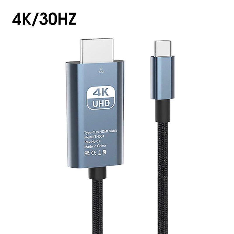 📢📢50 % Rabatt!!  ⏰⚡ 4K Ultra HD Typ-C auf HDMI Screen-Mirroring-Adapter – Plug & Play, kein Treiber nötig | 🎬 Großes Kino & mehr für Ihr Laptop/Handy!