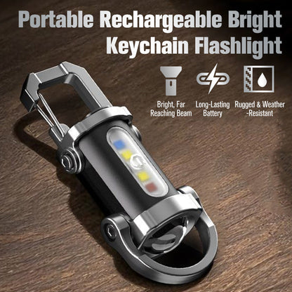 🔥🎁 2+1 GRATIS!!🥳💞 50K+ VERKAUFT! 🔦💡 Tragbare, wiederaufladbare, helle Schlüsselanhänger-Taschenlampe