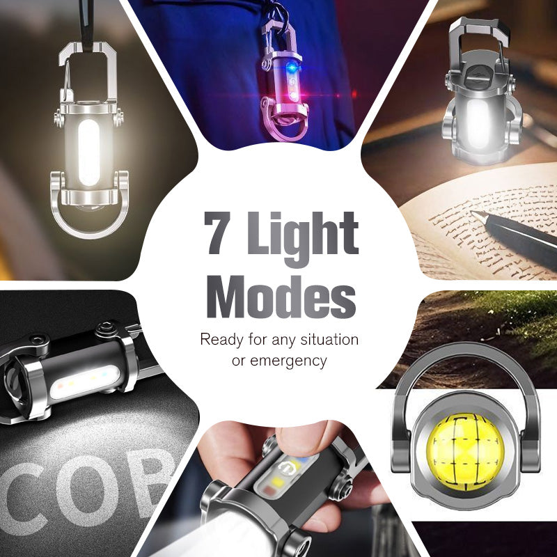 🔥🎁 2+1 GRATIS!!🥳💞 50K+ VERKAUFT! 🔦💡 Tragbare, wiederaufladbare, helle Schlüsselanhänger-Taschenlampe