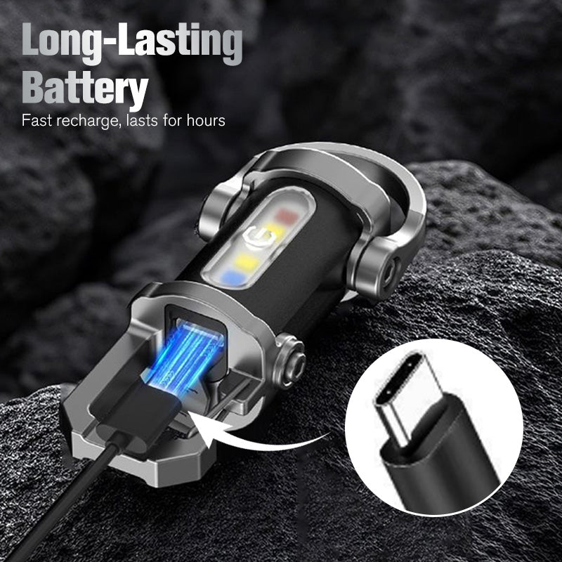🔥🎁 2+1 GRATIS!!🥳💞 50K+ VERKAUFT! 🔦💡 Tragbare, wiederaufladbare, helle Schlüsselanhänger-Taschenlampe