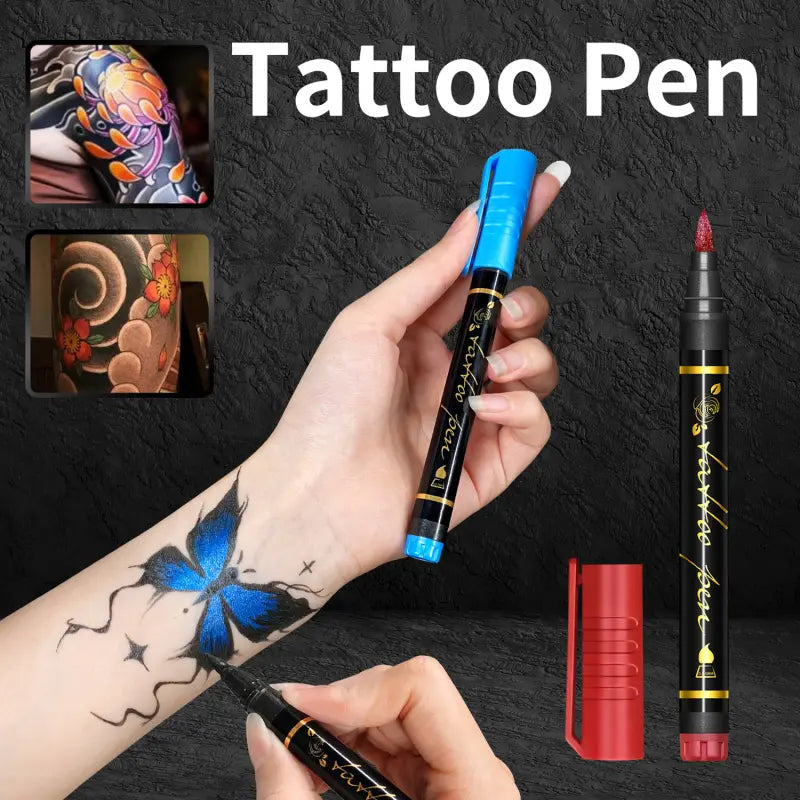 📢📢50 % Rabatt!!🥳💥Set temporärer Tattoo-Marker – 10-farbige Körperkunststifte🌈