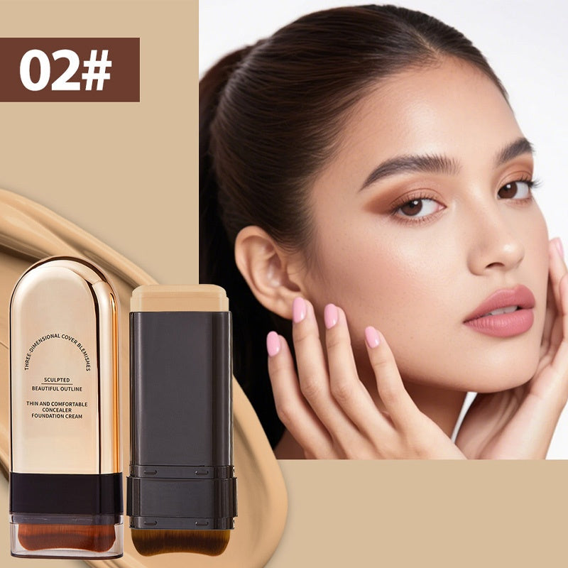 📢📢50 % Rabatt!! ⏰🎀 Foundation-Stick mit Pinsel - Feuchtig & natürlich, Kein Verkleben, kein Verblassen | Für einen natürlichen, ebenmäßigen Teint in Sekunden🌸✨
