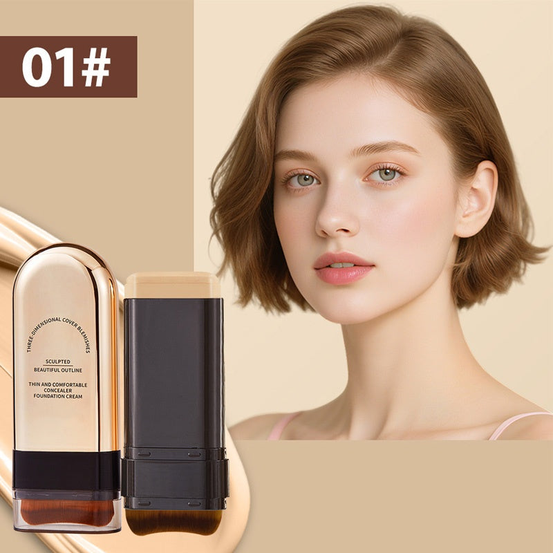 📢📢50 % Rabatt!! ⏰🎀 Foundation-Stick mit Pinsel - Feuchtig & natürlich, Kein Verkleben, kein Verblassen | Für einen natürlichen, ebenmäßigen Teint in Sekunden🌸✨