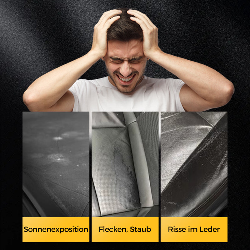 🧼 KAUFEN 2 ERHALTEN 1! ✨ Premium 2-in-1-Lederreiniger und -pfleger Creme - Tiefenreinigung mit Natürlichen Ölen für Möbel, Autositze & Accessoires 🛋️🌟