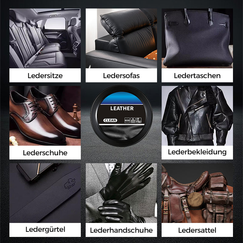 🧼 KAUFEN 2 ERHALTEN 1! ✨ Premium 2-in-1-Lederreiniger und -pfleger Creme - Tiefenreinigung mit Natürlichen Ölen für Möbel, Autositze & Accessoires 🛋️🌟