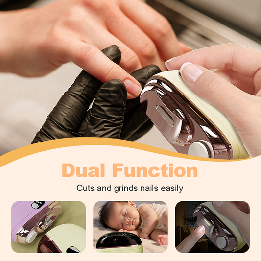 🔥🌟 2-in-1 Intelligenter Elektrischer Nagelknipser & Polierer ✂️ für alle Altersgruppen 👨‍👩‍👧‍👦 💅