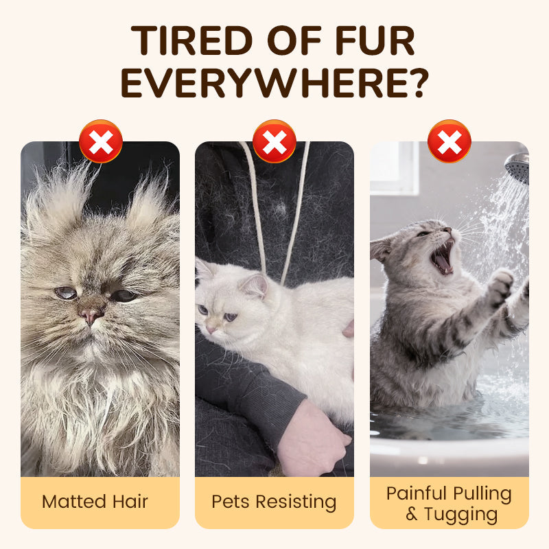 3-in-1-Tierhaar-Bürste mit Dampf