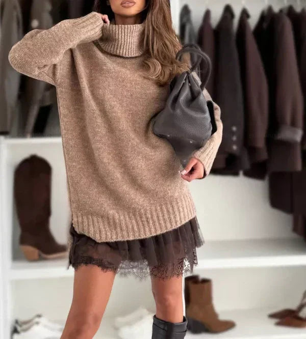 ❄️Heißer Verkauf 50 % Rabatt!!⚡Rollkragenpullover-Kleid-Set | Rollkragenpullover-Kleid-Set | Perfekt für Winter – Jetzt warm & stylisch!✈️ Kostenloser Versand