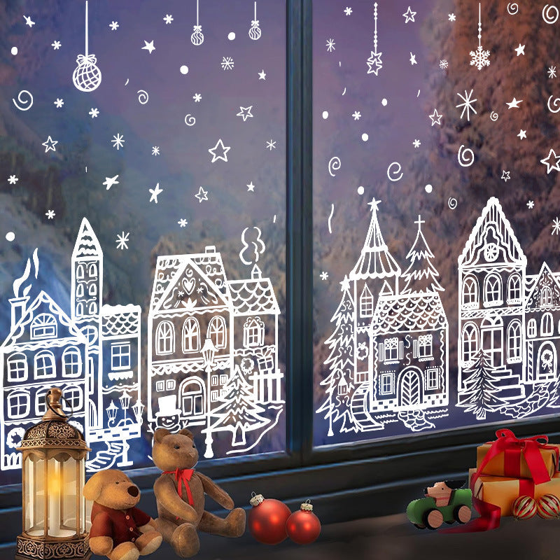 🎅Frühweihnachtsangebote – 50 % RABATT🎄Weihnachtsdorf-Fensterbilder-Set
