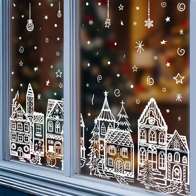 🎅Frühweihnachtsangebote – 50 % RABATT🎄Weihnachtsdorf-Fensterbilder-Set