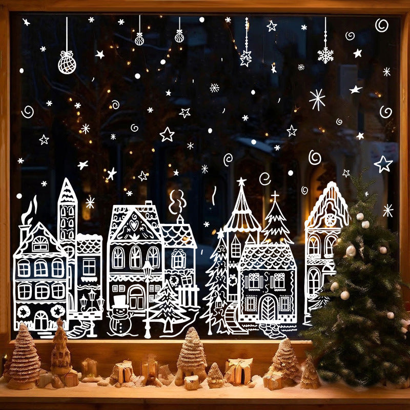 🎅Frühweihnachtsangebote – 50 % RABATT🎄Weihnachtsdorf-Fensterbilder-Set