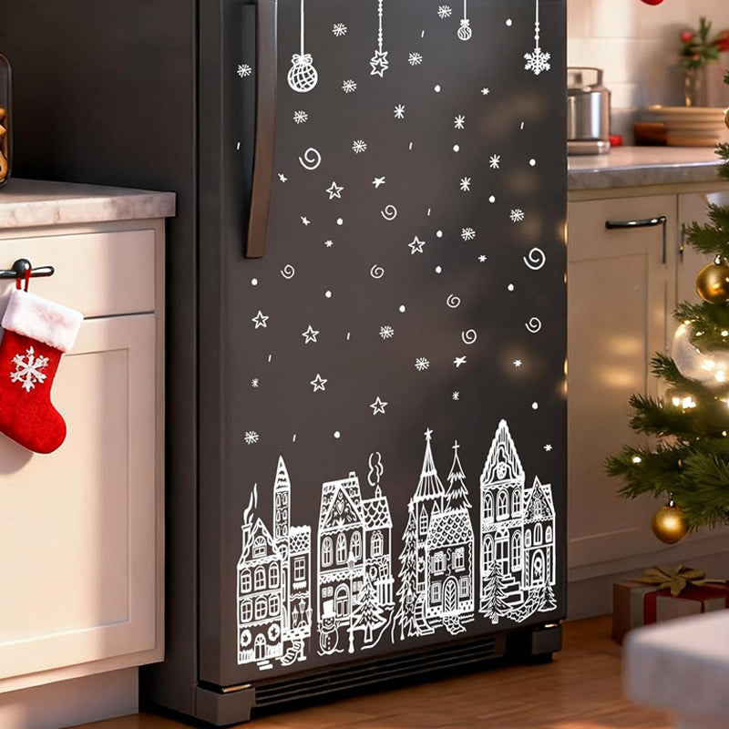 🎅Frühweihnachtsangebote – 50 % RABATT🎄Weihnachtsdorf-Fensterbilder-Set