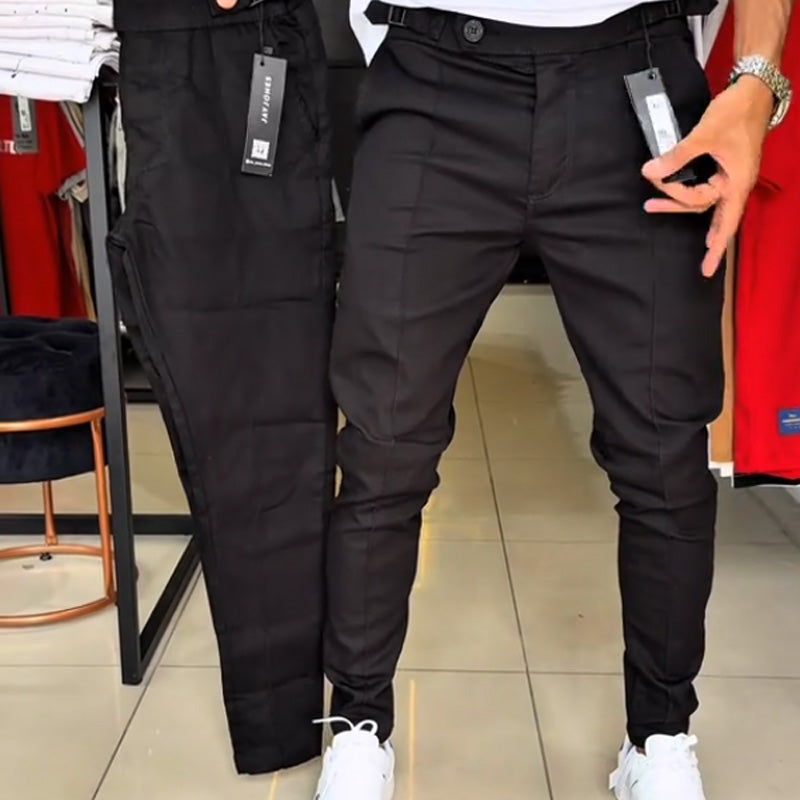 🔈🔈50% RABATT🔥👖Herrenhose mit schmaler Passform und verstellbarem Bund
