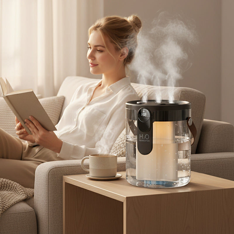 ✨🎅Last-Minute-Weihnachtsangebote 🎄⏰Tragbarer, kabelloser Luftbefeuchter mit Nachtlicht