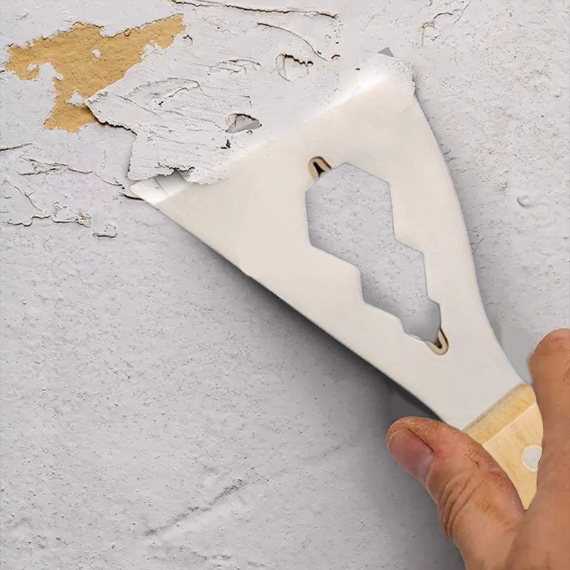 ✨🔨Alleskönner Holzgriff-Schaufel – 🎁🎁Renovations-Trend! Je mehr kaufst, desto mehr gratis! 🧰👷‍♂️Für DIY & Profis Multifunktions-Spachtel mit Holzgriff