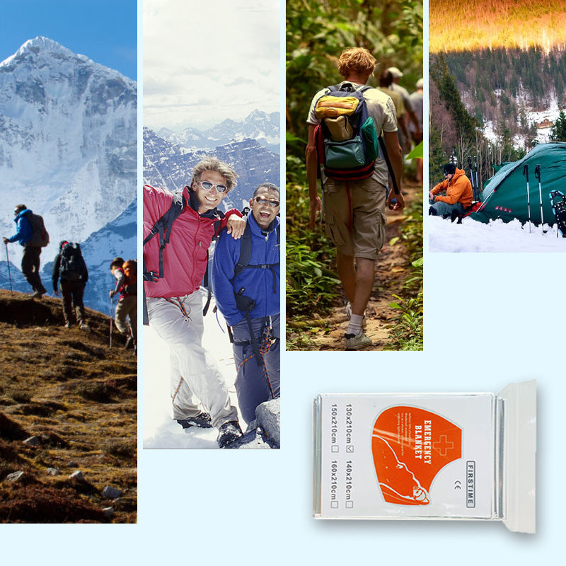 🔥2 Kaufen 1 Gratis｜Doppelseitige Notfalldecke Wasserdicht Winddicht Tragbar, Rettungsdecke für Outdoor Auto Camping