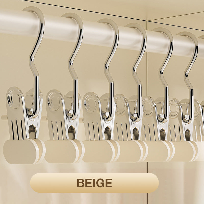 📦 4 zum Preis von 3 – Schluss mit der Unordnung! 🔩 Multifunktionale Wäschehaken mit Clips – unsichtbar, stabil, platzsparend.