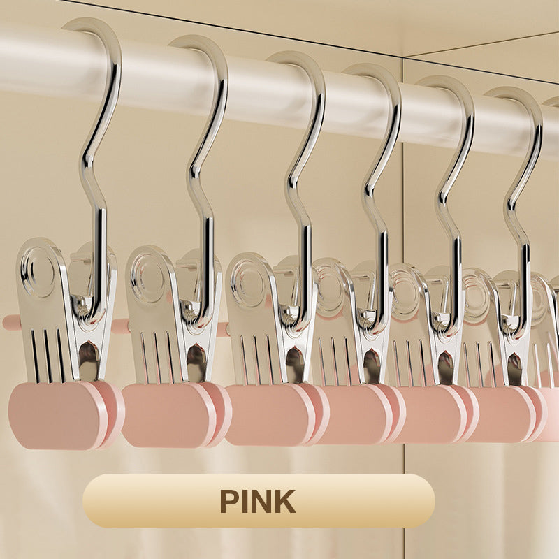 📦 4 zum Preis von 3 – Schluss mit der Unordnung! 🔩 Multifunktionale Wäschehaken mit Clips – unsichtbar, stabil, platzsparend.