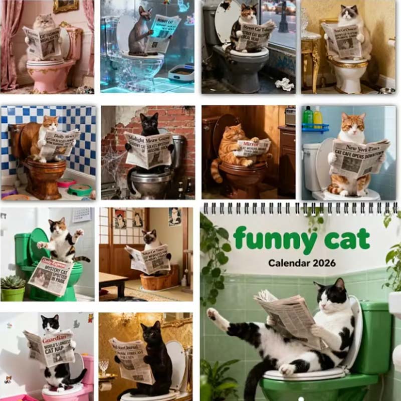 🎁🎁Zweites Exemplar nur für 6 €! 🐱Lustiger Tierkalender 2026 Kalender😄