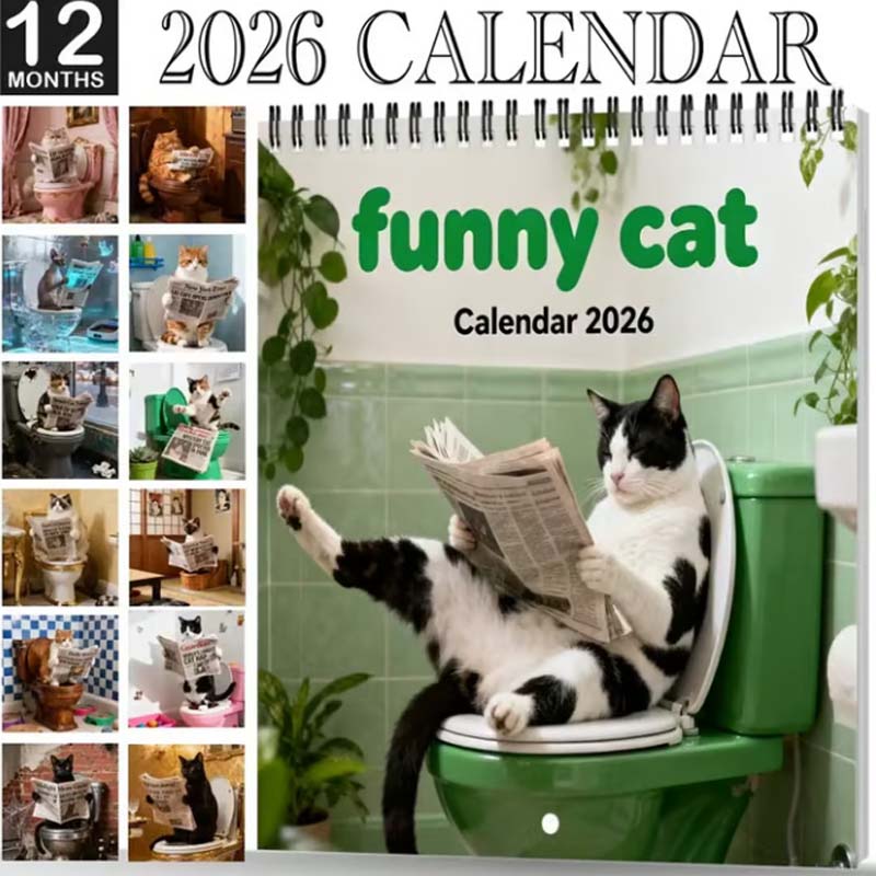 🎁🎁Zweites Exemplar nur für 6 €! 🐱Lustiger Tierkalender 2026 Kalender😄