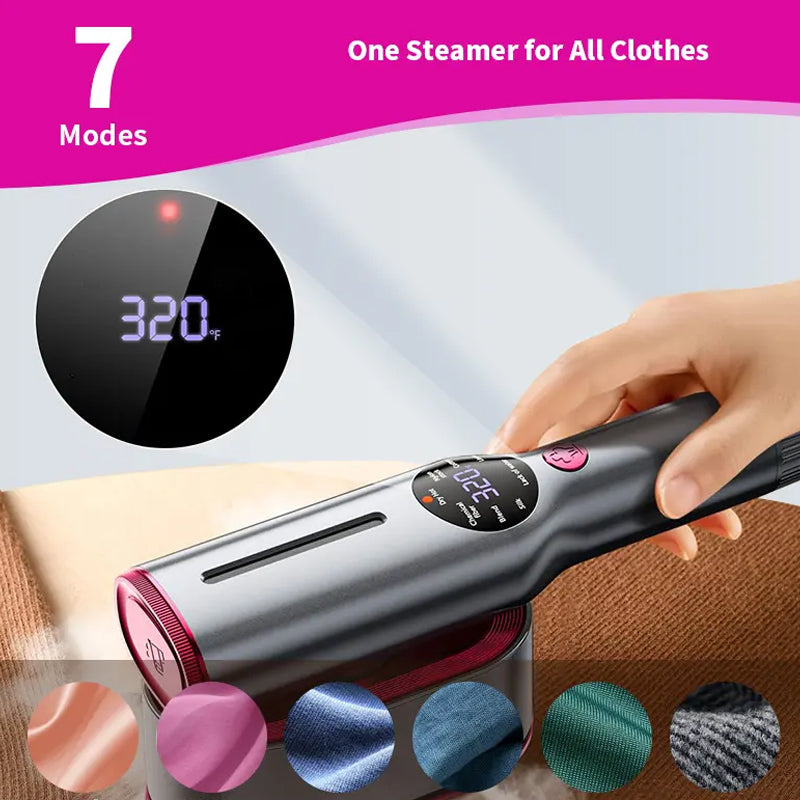 🔥 Solange der Vorrat reicht 50 % Rabatt! 🧺 Kleiderdampfer für Kleidung, Handdampfer & Bügeleisen 2 in 1, 15 Sekunden Schnellaufheizung, 100-240 V Weitspannung, perfekt als Geschenk!