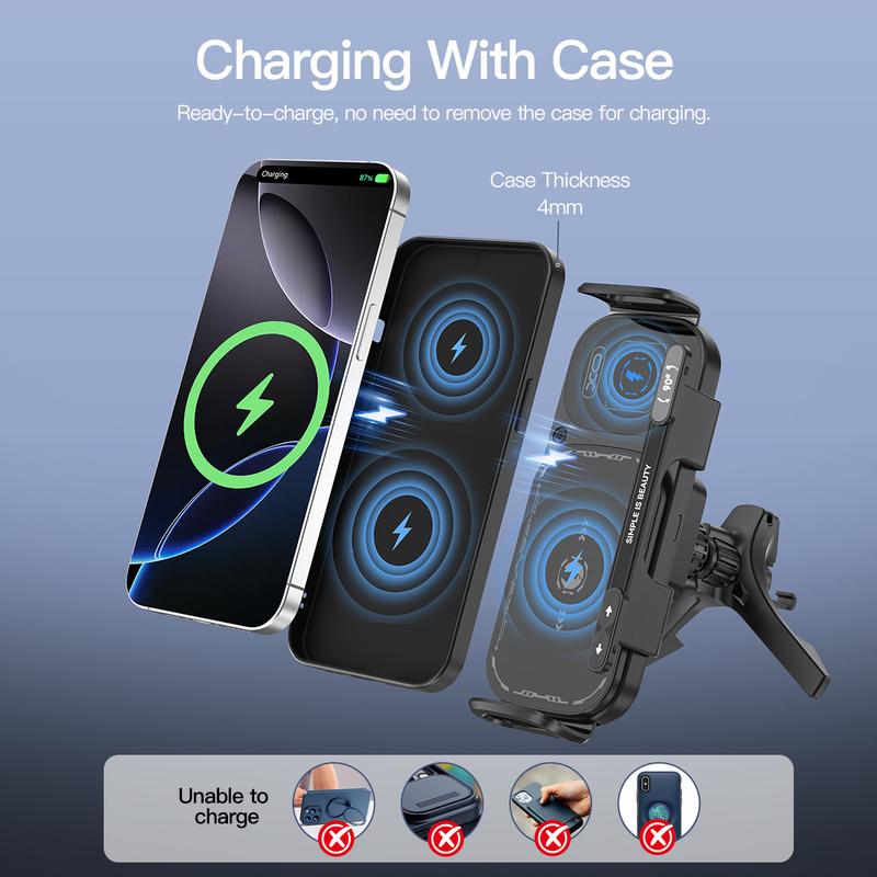 📢📢 50% Rabatt! ⏰⚡115W Kabellose Auto-Schnellladung | Halterung für alle Smartphones – Faltbar & sicher 📱