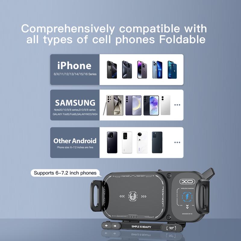 📢📢 50% Rabatt! ⏰⚡115W Kabellose Auto-Schnellladung | Halterung für alle Smartphones – Faltbar & sicher 📱