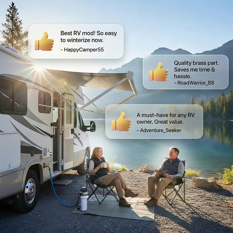🚨 💥50% Rabatt sofort! ⚙️Hochleistungs-Ausblasadapter aus Messing für Wohnmobil-Verrohrung