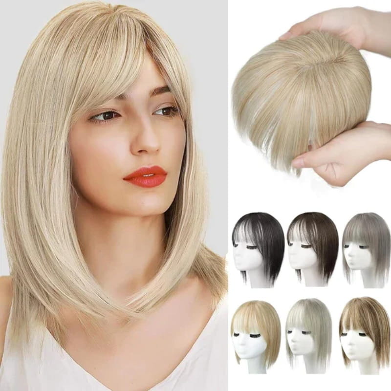 🍃✨ Clip-on Pony aus 100% Naturhaar – Perfekter Volumen-Pony in Sekunden! 💁‍♀️✨Natürlich & wiederverwendbar, leicht zu clippen, für jeden Anlass. Einfache Frisur-Upgrade!