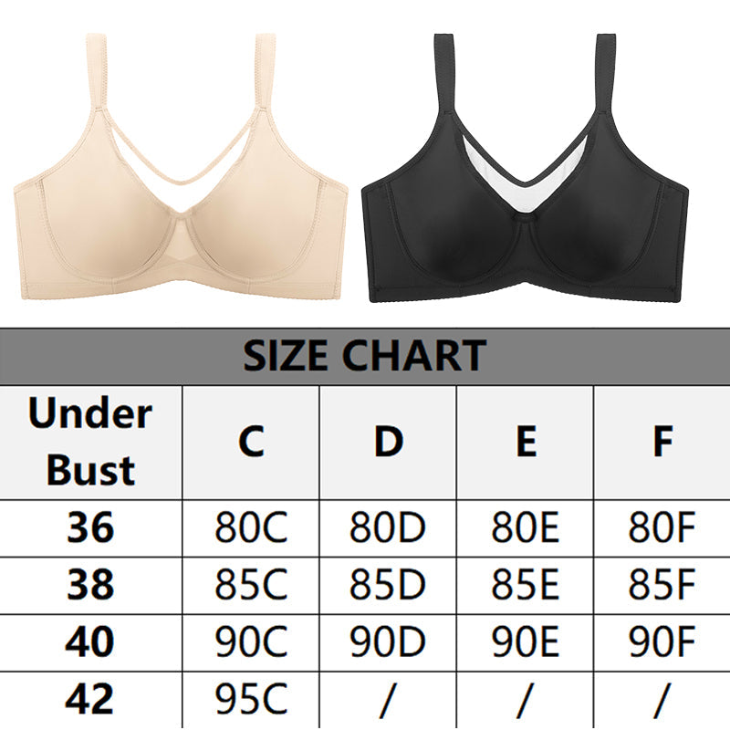 🔥Letzter Tag zum Sonderpreis von 11.49 €! 💐 Eleganter, transparenter Damen-BH mit voller Abdeckung in großen Größen