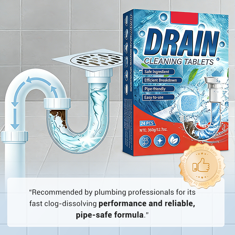 ✨ 2 KAUFEN, 1 GRATIS! 🚰🛁 Rohrreinigungstabletten – Schnell wirkender Abflussreiniger – Sicher für Rohre, entfernt Haare und Fett – keine Beschädigung der Leitungen 🔧