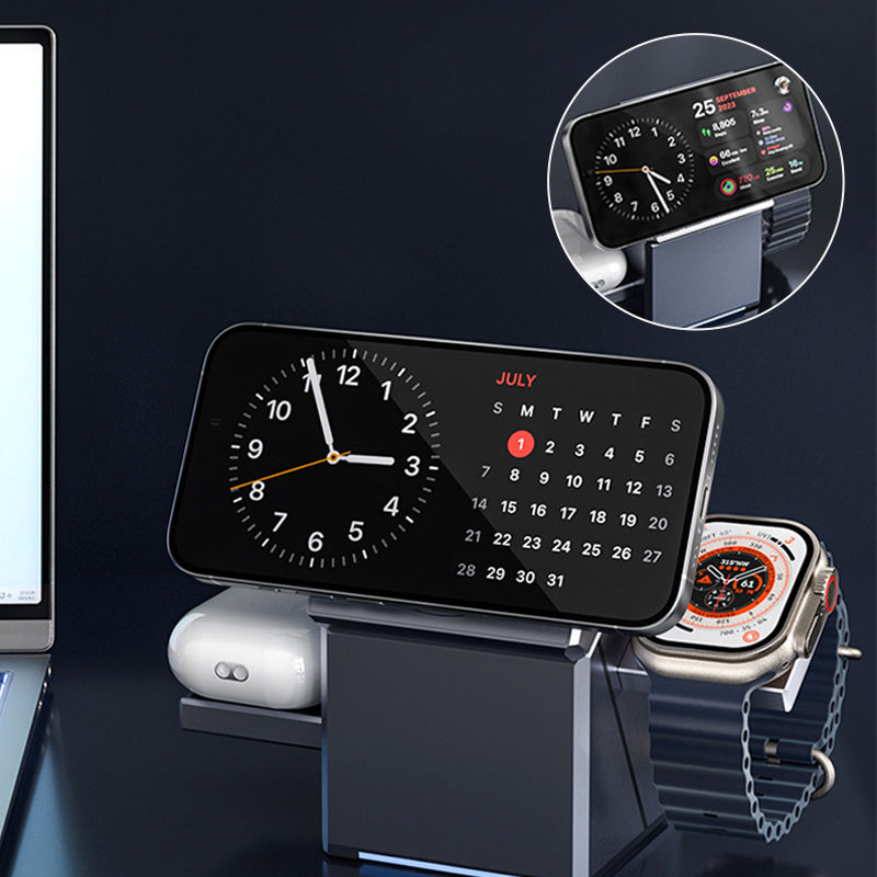 ⚡ 50% RABATT | 3-in-1 faltbare magnetische kabellose Ladestation 🔋 Ein Gerät, drei Devices, null Kabelsalat.