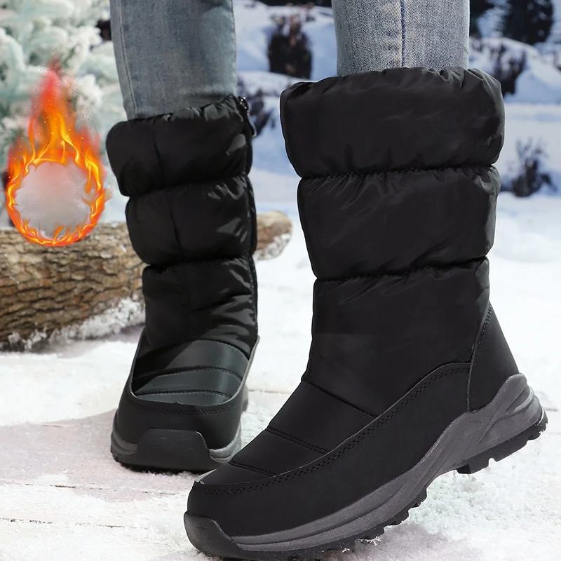 ⚡⚡ 50% Rabatt ❄️ Ultrawarme Damen-Schneestiefel mit Kunstfellfutter – Beine warm, Komfort pur im Schnee!