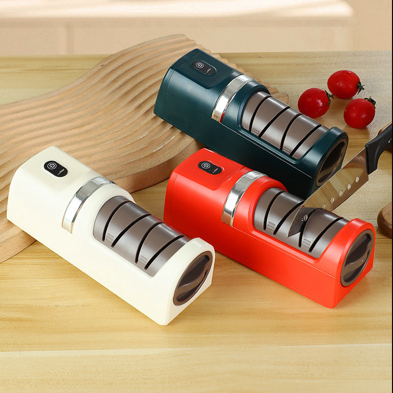 📢📢 KAUFE 2 & SPARE €10 + GRATIS VERSAND.🔪✨ Elektrischer Messerschärfer – Schnelles Schärfen + Kabellos + Diamantschleifscheibe! ✨Perfekt für jede Küche. ✨