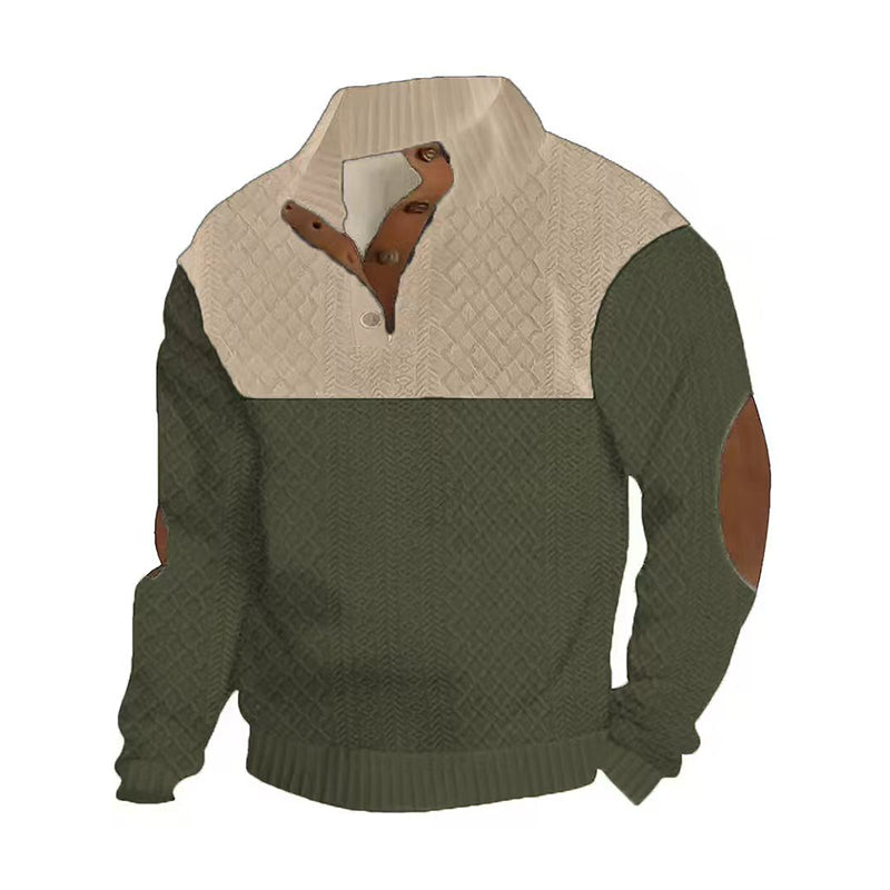 📢📢50 % Rabatt!! ⏰🔥Heiße Sonderangebote – Herren-Pullover mit Farbblock-Kragen und Knöpfen🔥Kaufen Sie 2 und erhalten Sie kostenlosen Versand