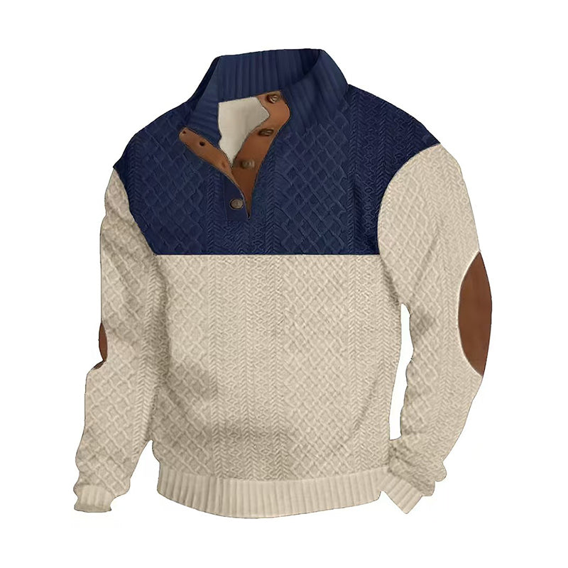 📢📢50 % Rabatt!! ⏰🔥Heiße Sonderangebote – Herren-Pullover mit Farbblock-Kragen und Knöpfen🔥Kaufen Sie 2 und erhalten Sie kostenlosen Versand