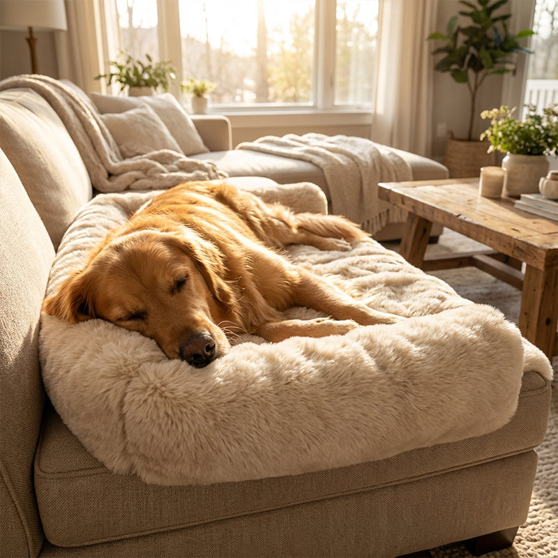 🐾 50 % Rabatt!! 🛏️Verdicktes warmes rutschfestes Haustierbett mit erhöhtem Rand