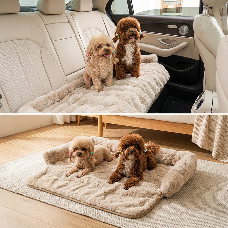🐾 50 % Rabatt!! 🛏️Verdicktes warmes rutschfestes Haustierbett mit erhöhtem Rand