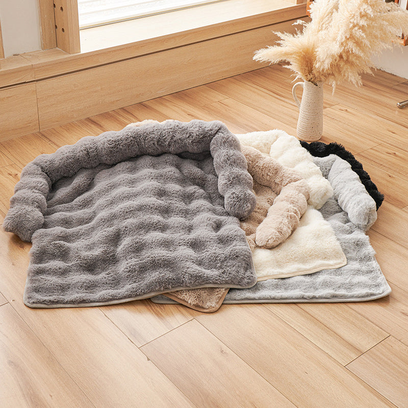 🐾 50 % Rabatt!! 🛏️Verdicktes warmes rutschfestes Haustierbett mit erhöhtem Rand