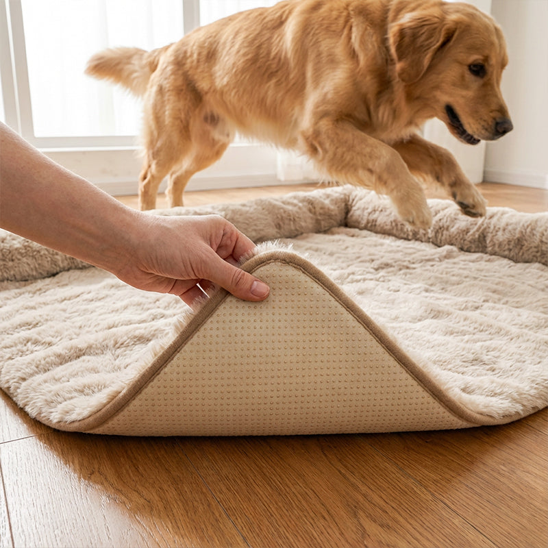 🐾 50 % Rabatt!! 🛏️Verdicktes warmes rutschfestes Haustierbett mit erhöhtem Rand