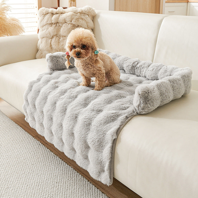 🐾 50 % Rabatt!! 🛏️Verdicktes warmes rutschfestes Haustierbett mit erhöhtem Rand