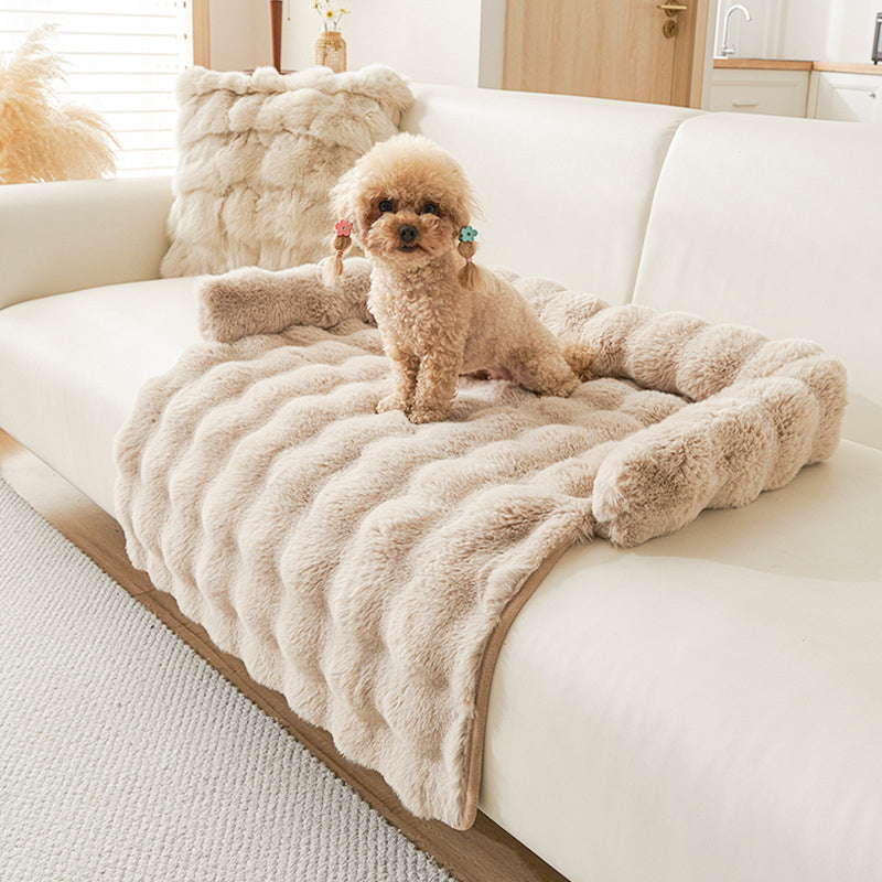 🐾 50 % Rabatt!! 🛏️Verdicktes warmes rutschfestes Haustierbett mit erhöhtem Rand