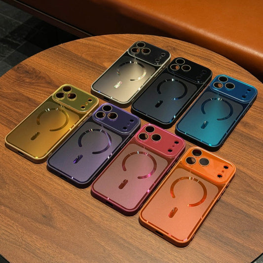 📢📢50 % Rabatt!! ⏰ Magnetische Matt-Hülle mit Kameradesign | Rutschfest & perfekter Schutz – Elegant & funktional! 📱