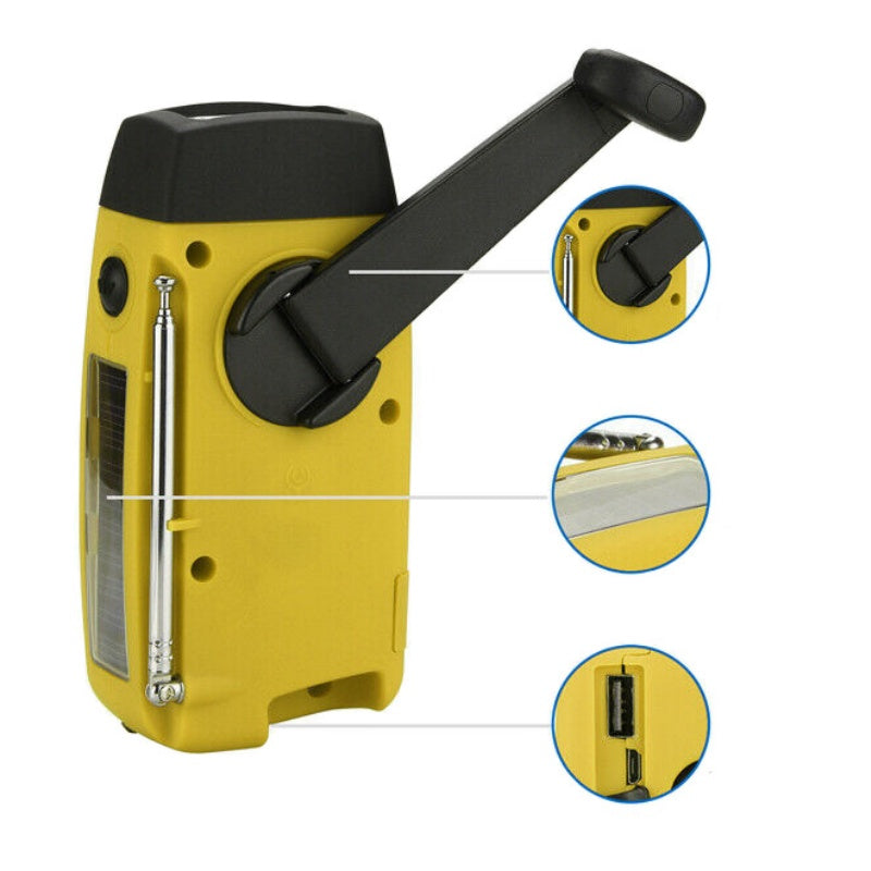 📻 50% RABATT! ☀️ Notfallradio – Solar & Kurbelbetrieb, USB-Ladung, Wetteralarm & Robust für Outdoor/Krise 🔋